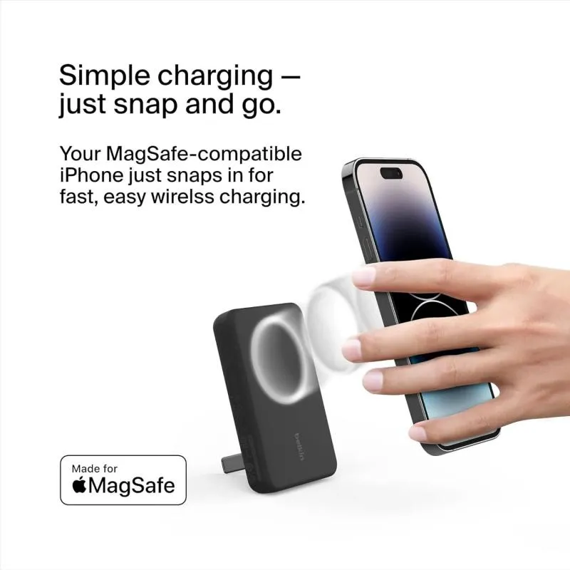 belkin BoostCharge Magnetic Wireless Power Bank 5K with Stand