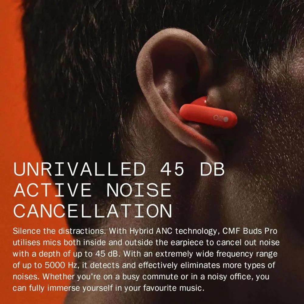 CMF by Nothing Buds Pro TWS Earbuds with 45dB ANC