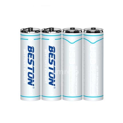Beston AA Lithium Battery Rechargeable 1.5V USB-C 2200mAh 4PCS