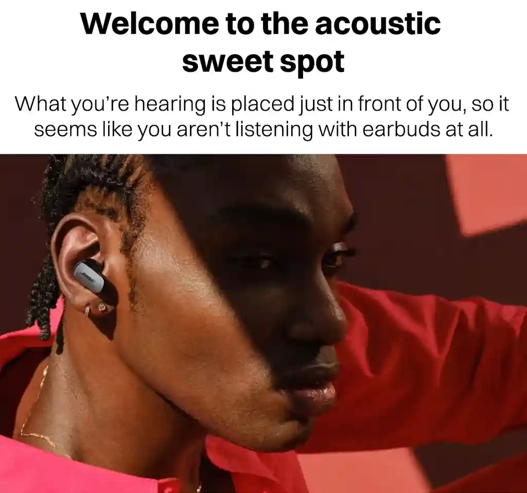 Bose QuietComfort Ultra earbuds delivering spatialized audio experience