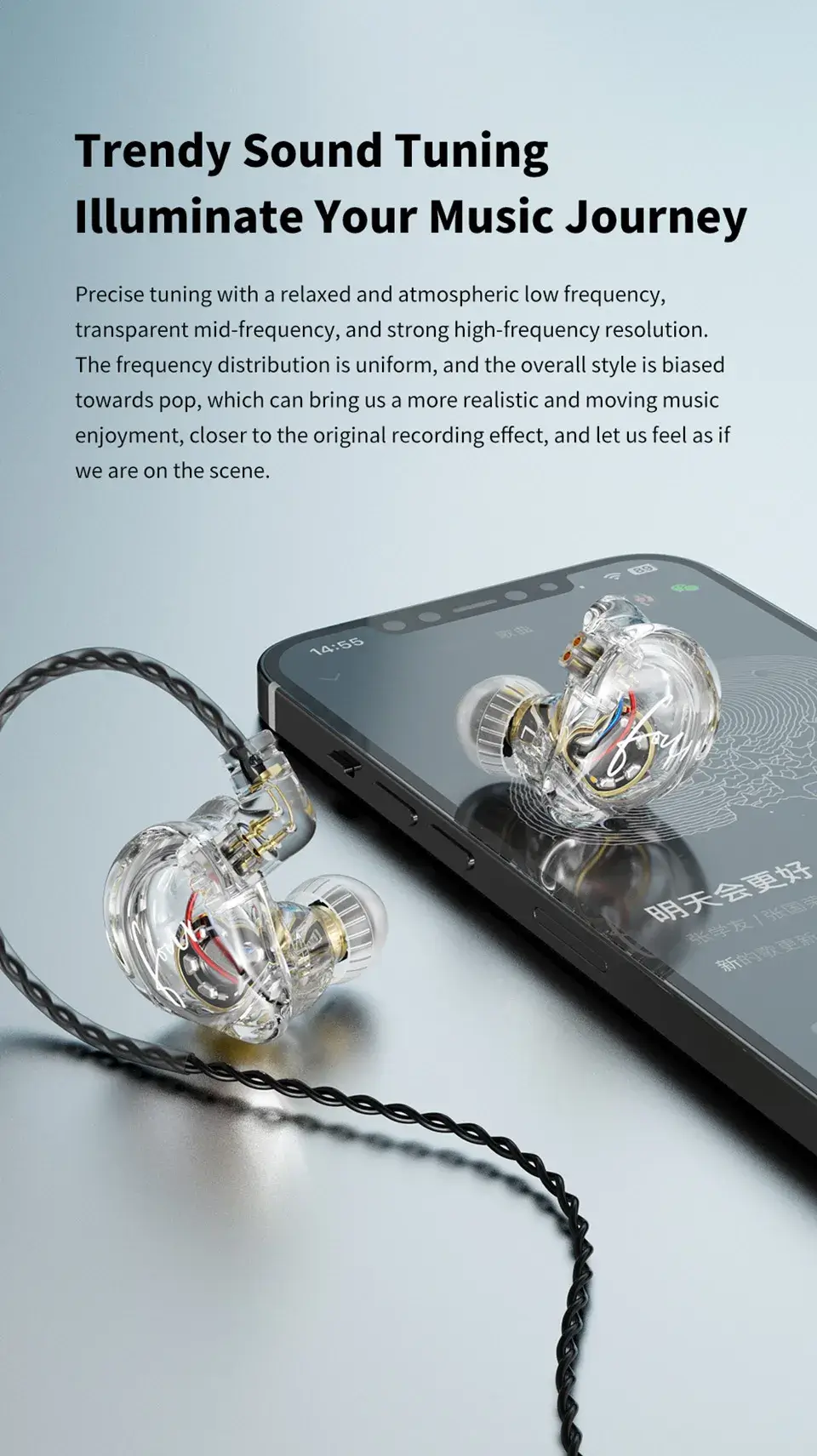 TRN CS4 10mm Dynamic Driver Dual Magnet In-ear Headphone
