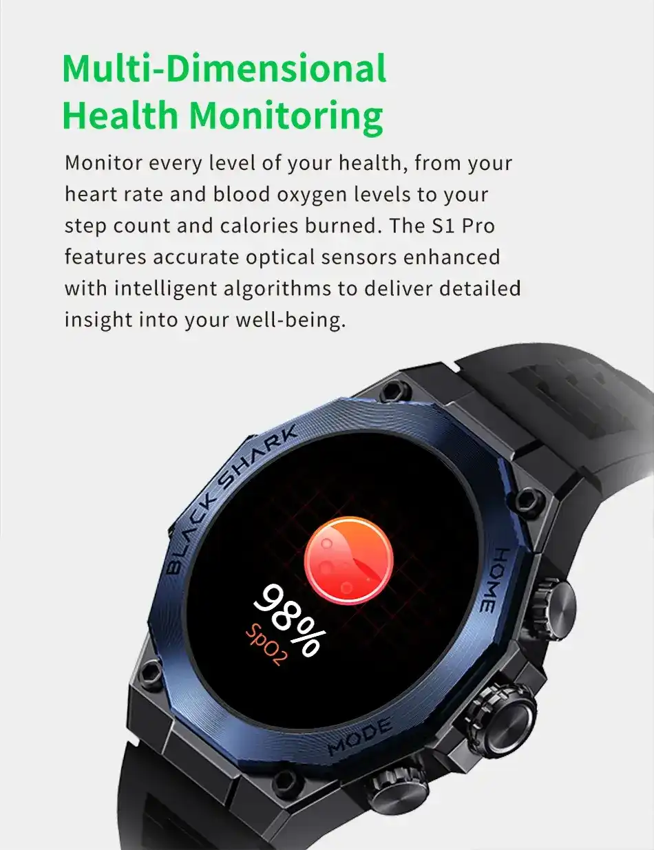 Black Shark S1 Pro Smart watch 1.43 AMOLED Wireless Charging