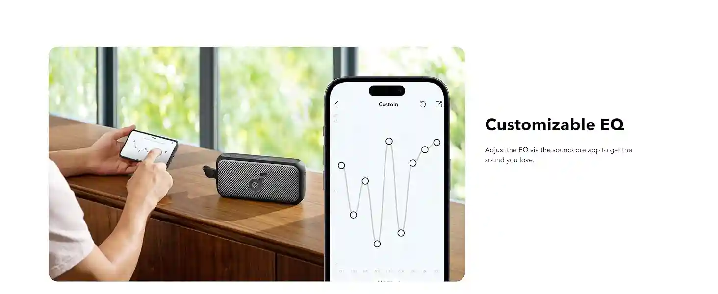 Anker Soundcore Motion 300 compact and lightweight design for portability.