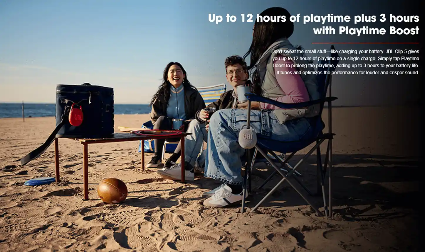 JBL Clip 5 Bluetooth speaker with built-in clip