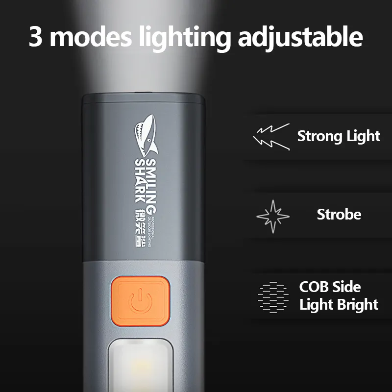 Smiling Shark SD1023 LED Multifunctional Flashlight