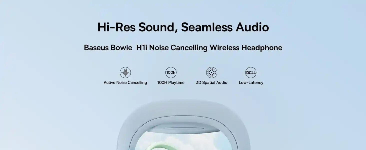 Baseus Bowie H1i Wireless Headphones 100H Playtime ANC Headset