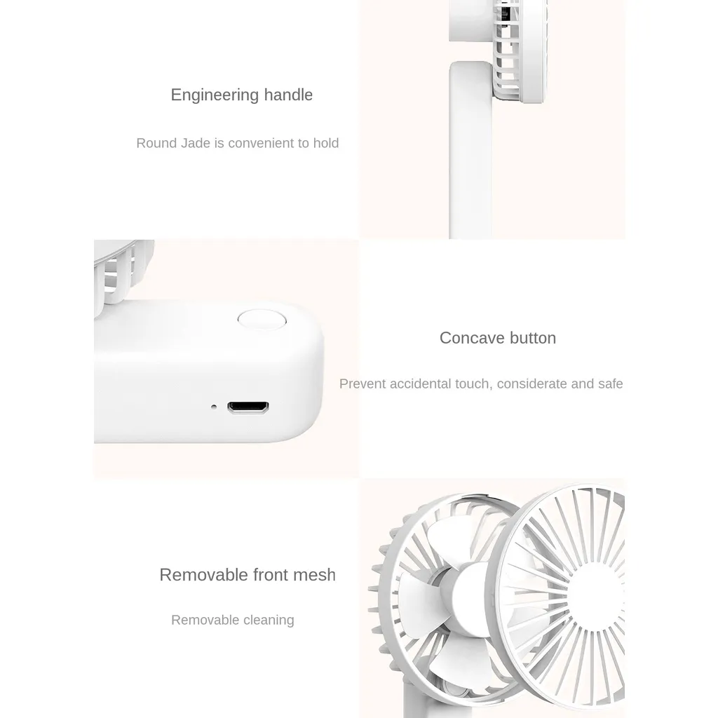 Qualitell F1 Pro Portable Mini Folding Rechargeable Fan