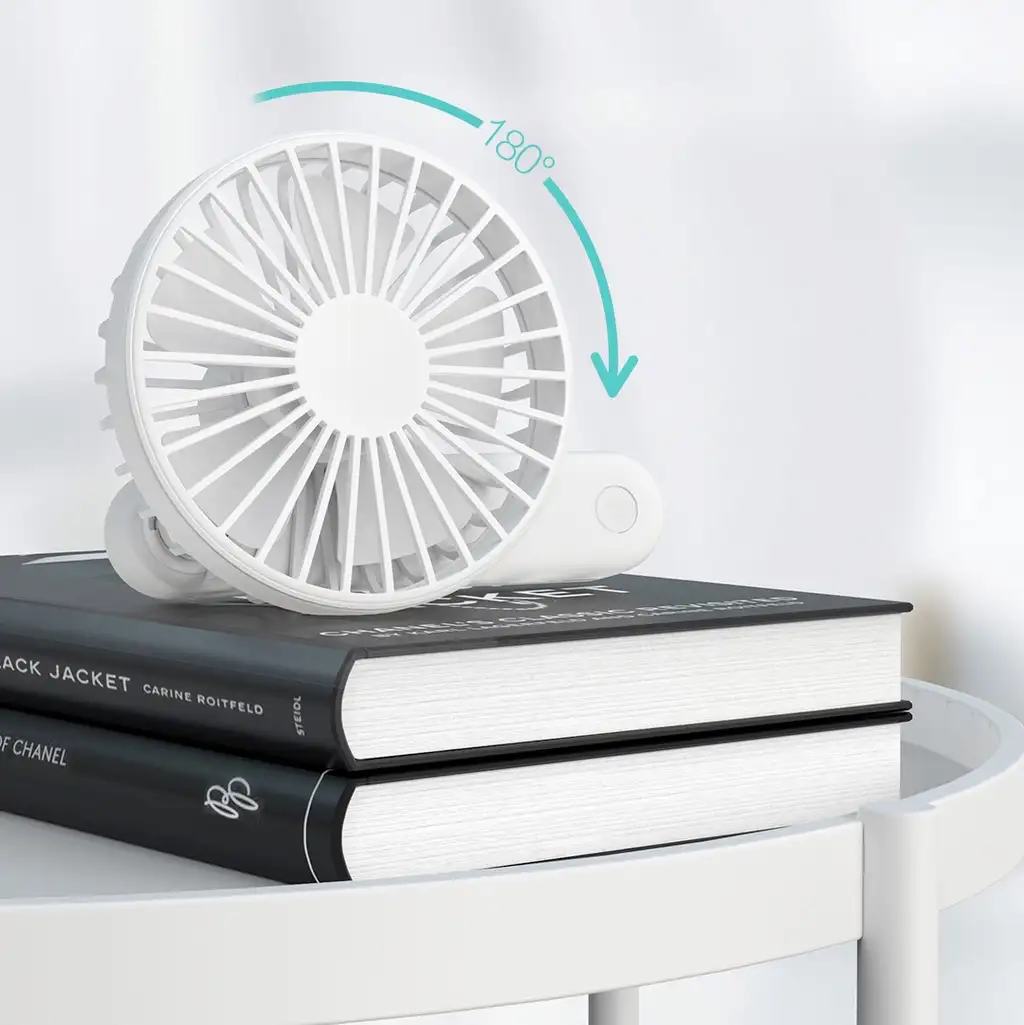 Qualitell F1 Pro Portable Mini Folding Rechargeable Fan