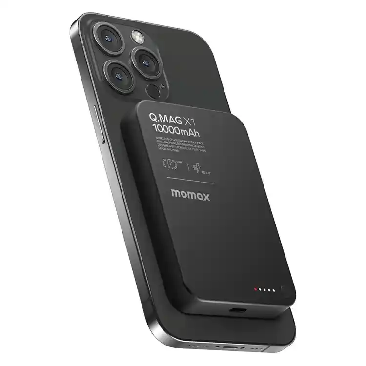 momax-q-mag-x1 (1) (1) Momax Q.Mag X1 Gen 2 10000mAh 15W Magnetic Wireless Power Bank