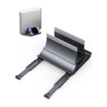 MOMAX KH17 Arch 3 Laptop Vertical Stand Gravity Auto Shrink Laptop Holder