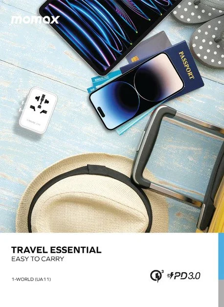 Momax UA11 1-World 3 Port AC Travel Adapter [20W] 