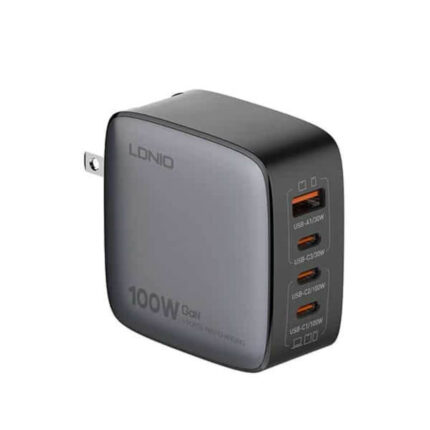 LDNIO Q408 travel-friendly charger with replaceable plugs
