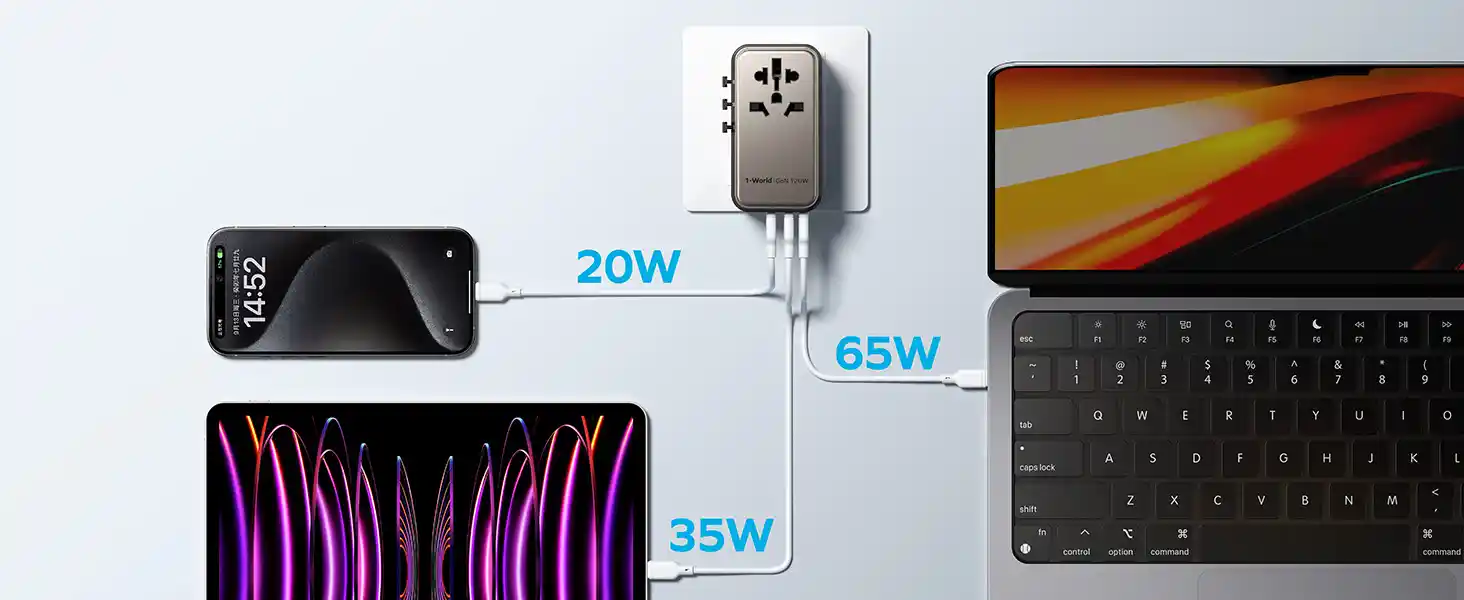 momax 1 world gan 4 120w ua15 2