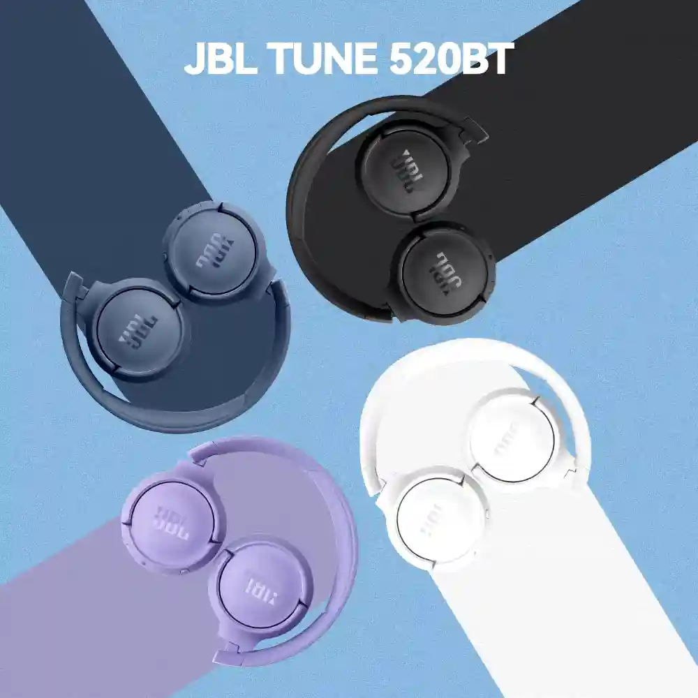 JBL Tune 520BT: Enjoy deep bass & wireless ease. 57hr battery, Bluetooth 5.3, & comfy design. Shop for your audio upgrade today!