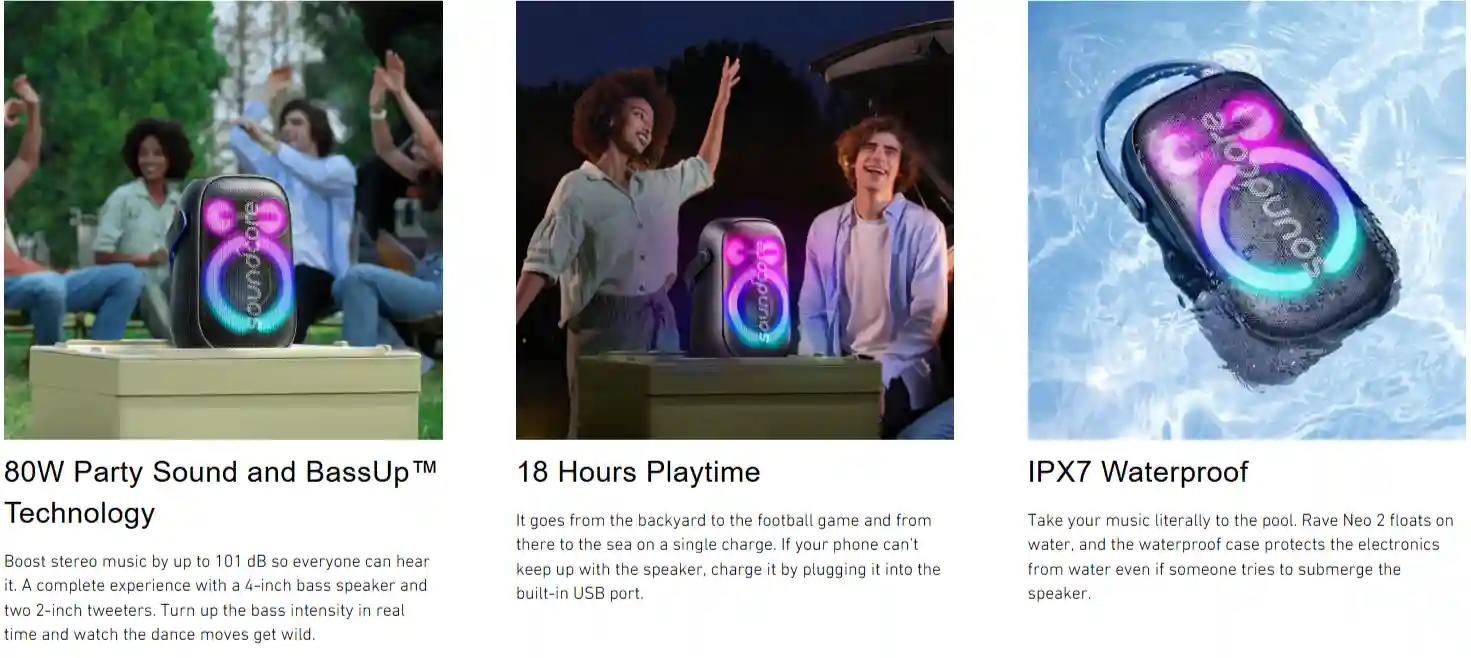 soundcore rave neo 2 by anker 2