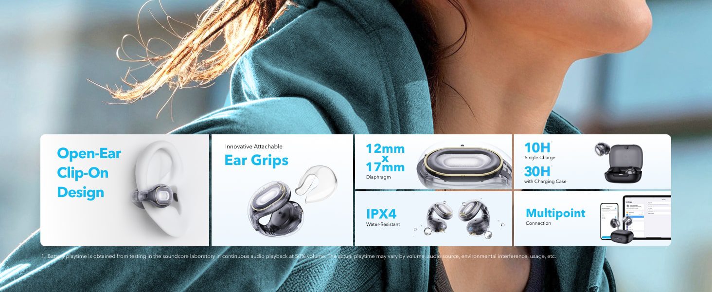 breathable and comfortable clip-on headphones