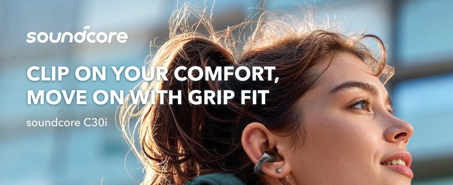 open-ear clip earbuds with secure fit