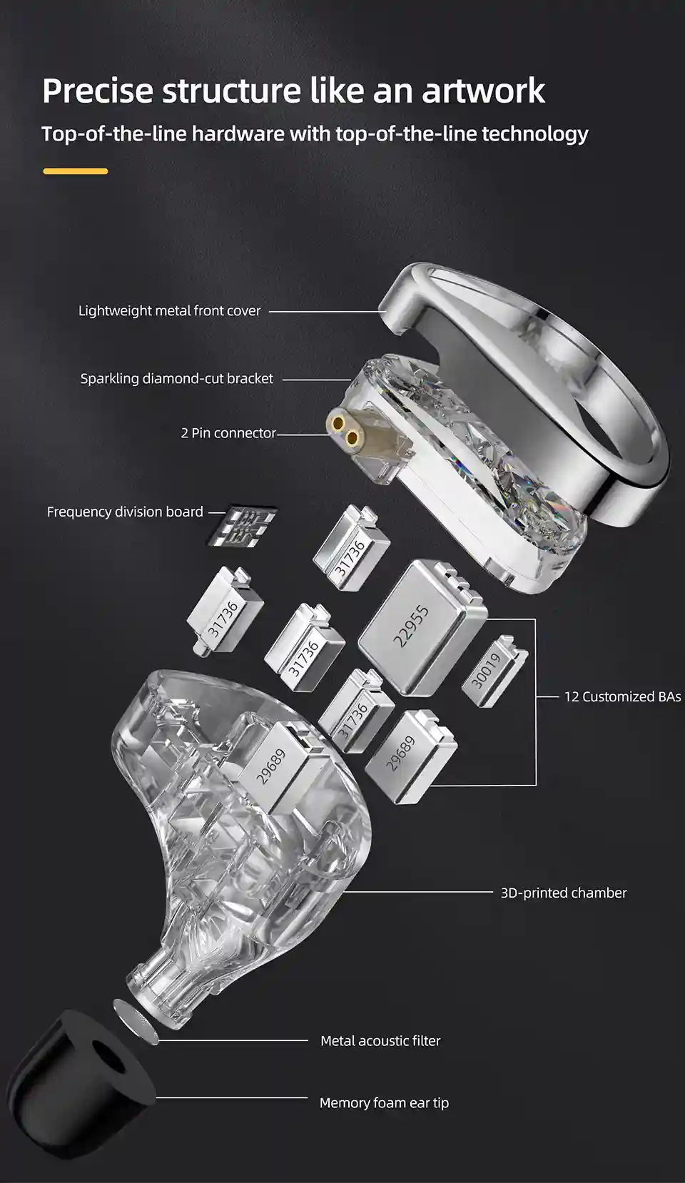 Detachable high-purity silver-plated cable of KZ AS24