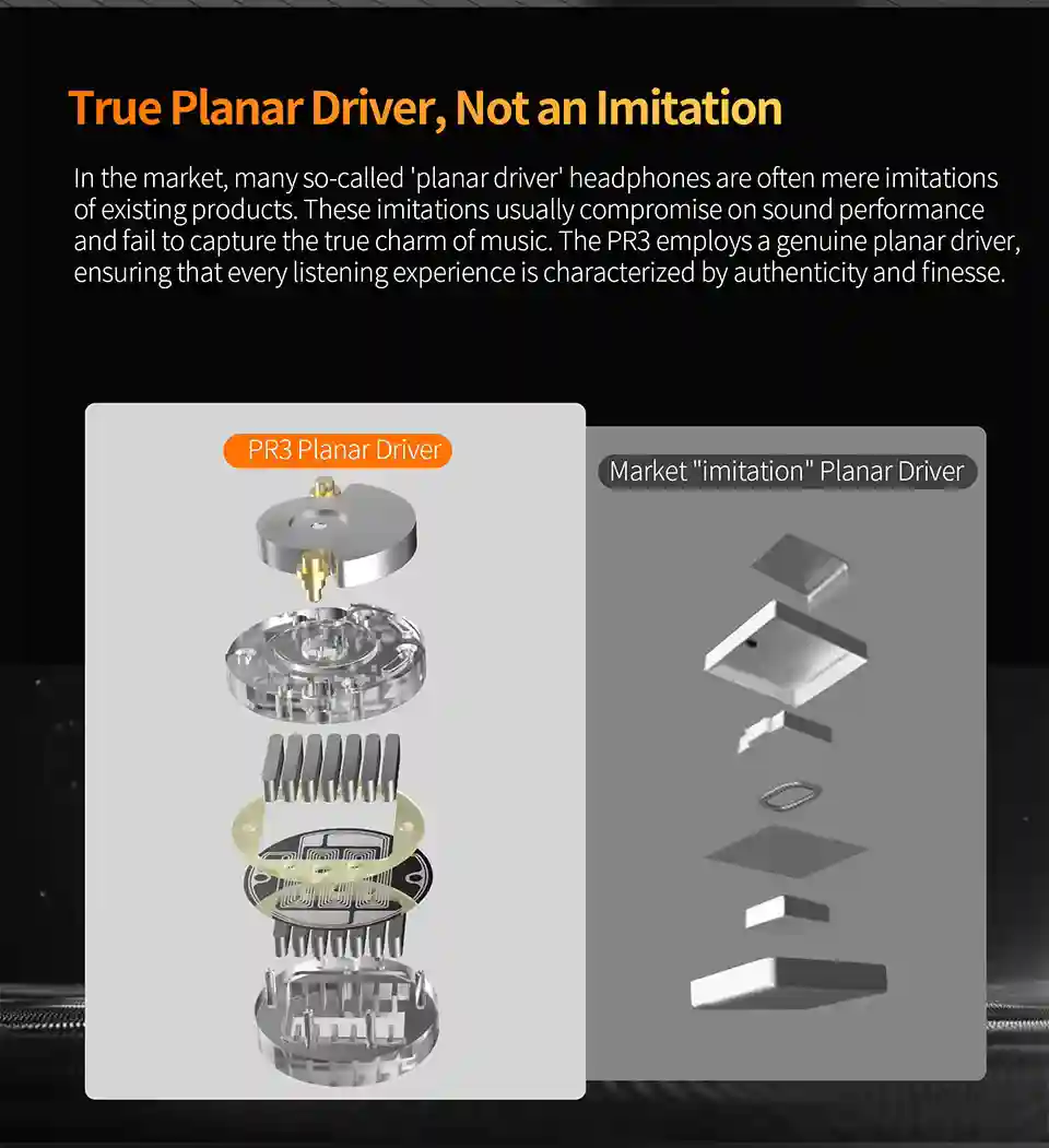 Wide soundstage experience with KZ PR3 earphones.