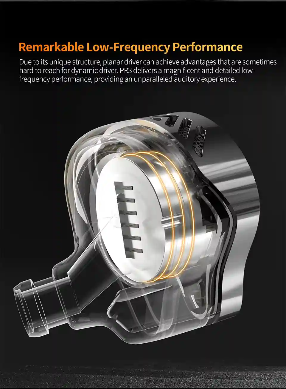 KZ PR3 earphones in a protective case.