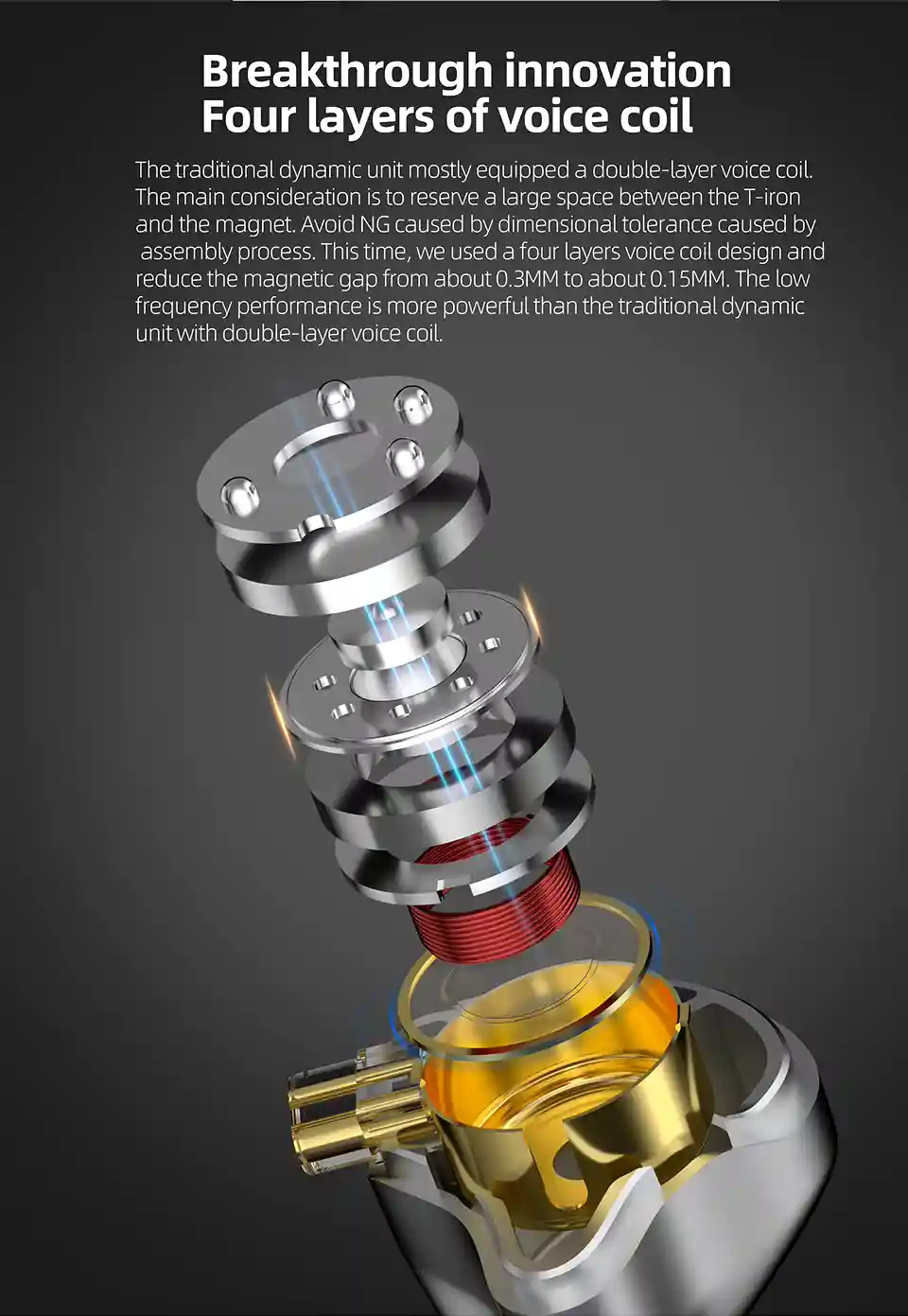 Luxurious full-metal shell of KZ ZVX headphones