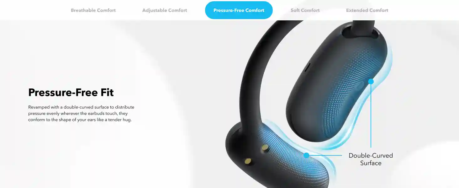 Crystal-clear calls with Soundcore AeroFit 2 AI noise reduction microphones