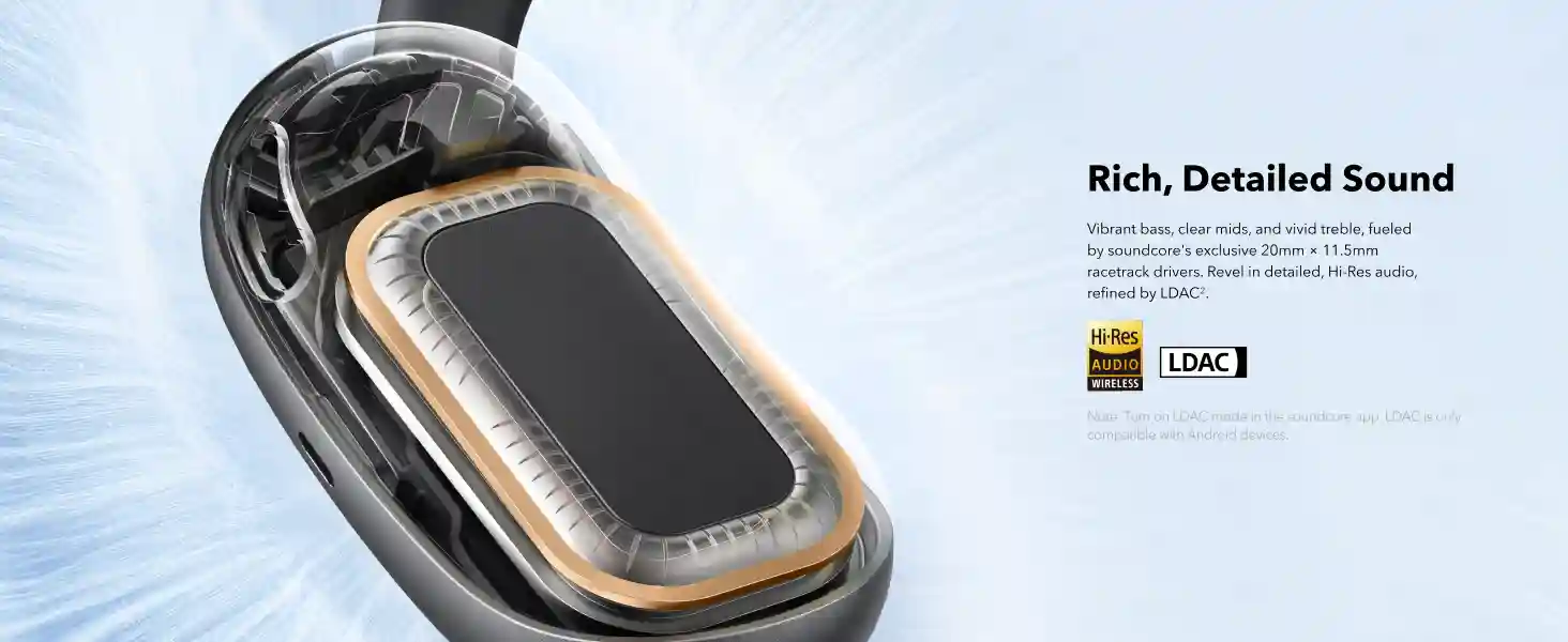 Anker Soundcore AeroFit 2 earbuds with Bluetooth 5.4 connectivity