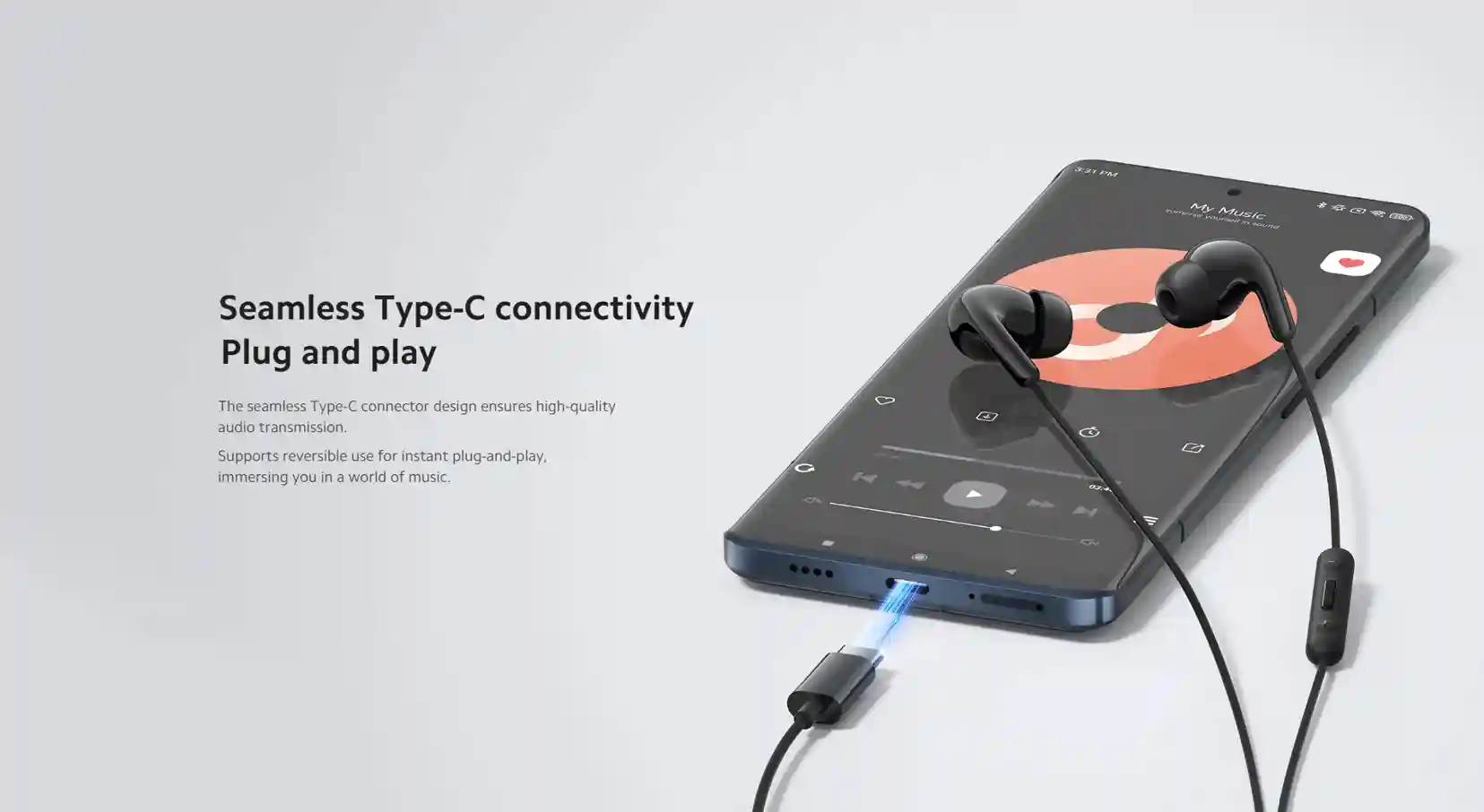 Xiaomi Type-C Earphones Black Design