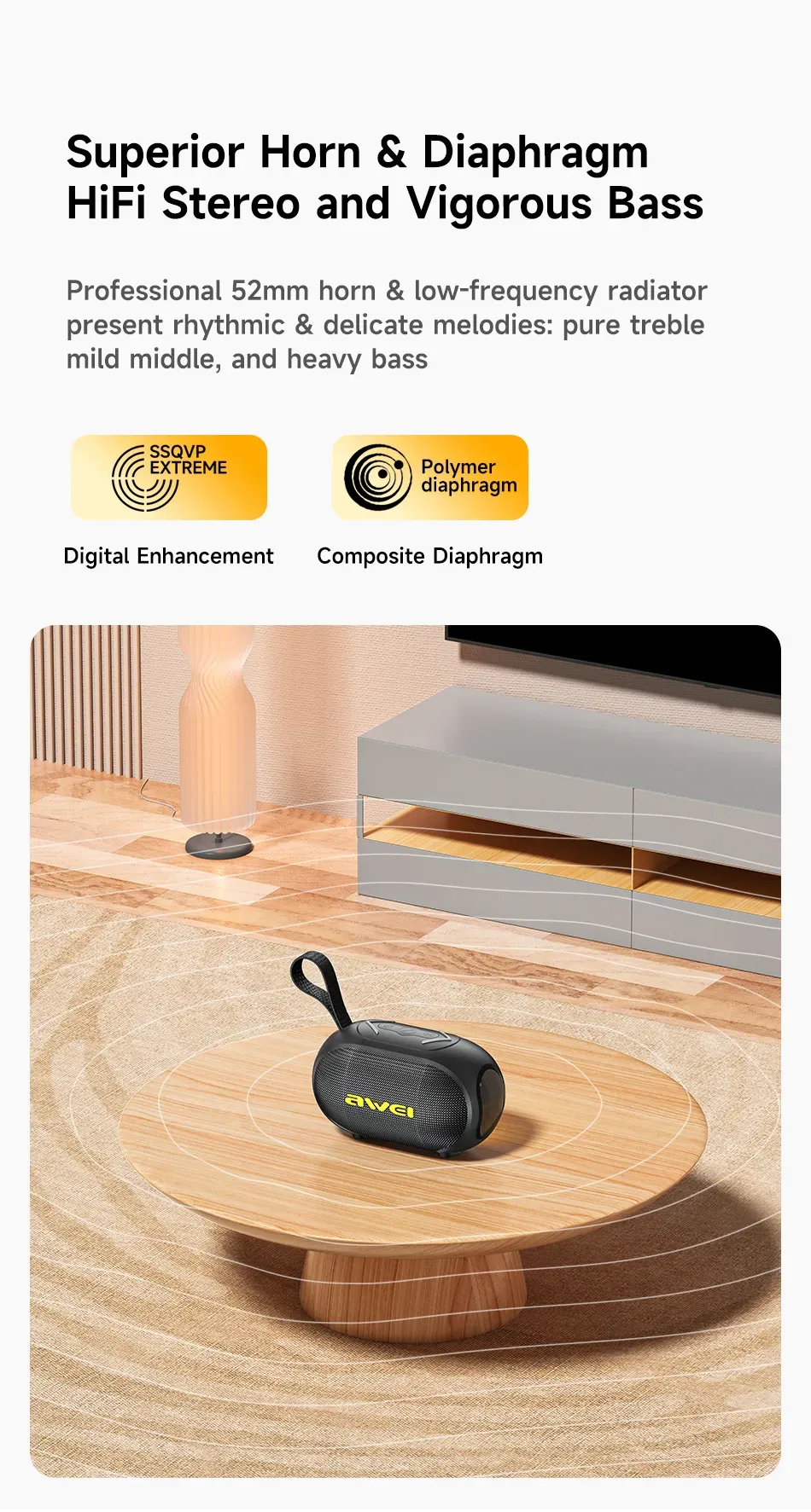 Awei KA1 Portable RGB Bluetooth Speaker (3)