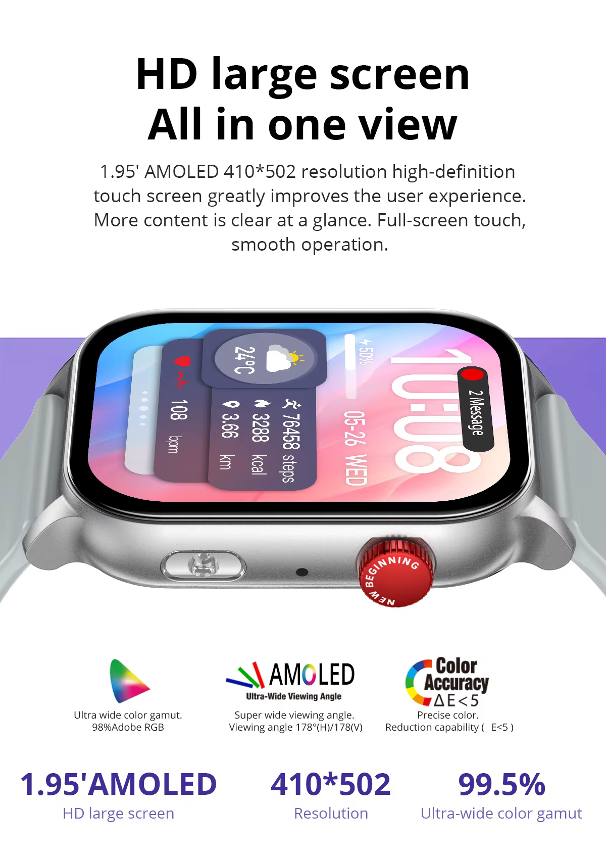 Colmi P78 AMOLED Smartwatch (5)