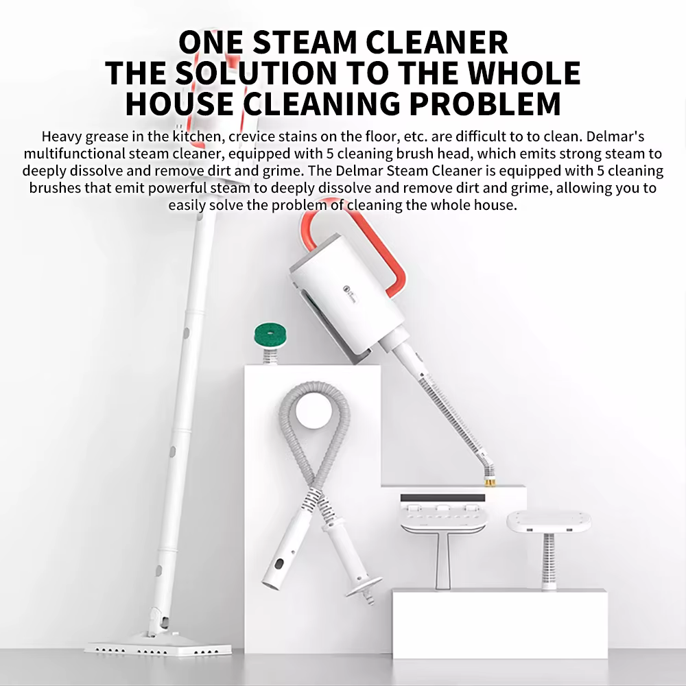 Detachable water tank of the Deerma ZQ610 steam cleaner.