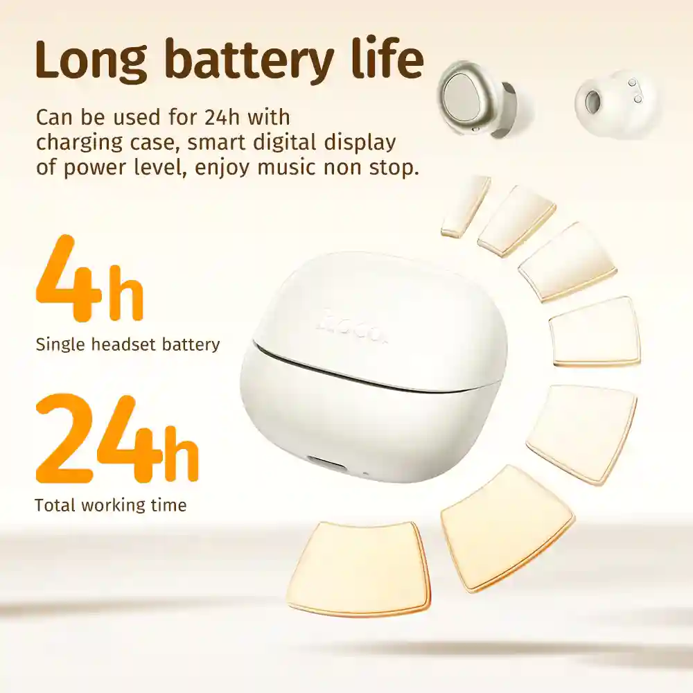 Compact size of HOCO EW200 Sleep Earbuds