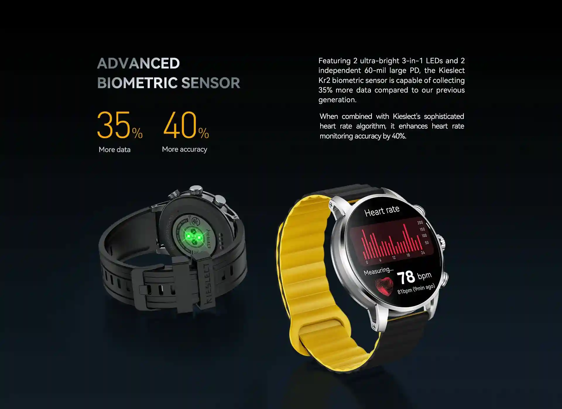 Music control interface on Kieslect KR2 Ltd smart watch