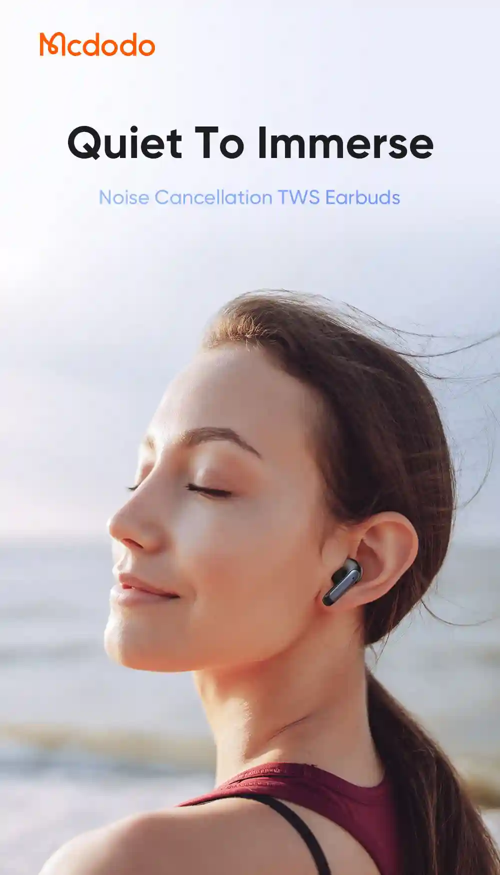 Active Noise Cancellation feature on Mcdodo HP-330 earbuds.