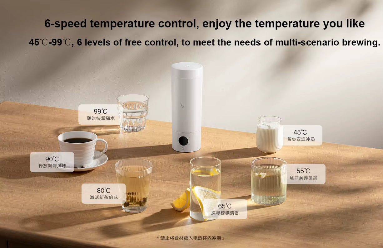 Travel-friendly Mi electric cup.