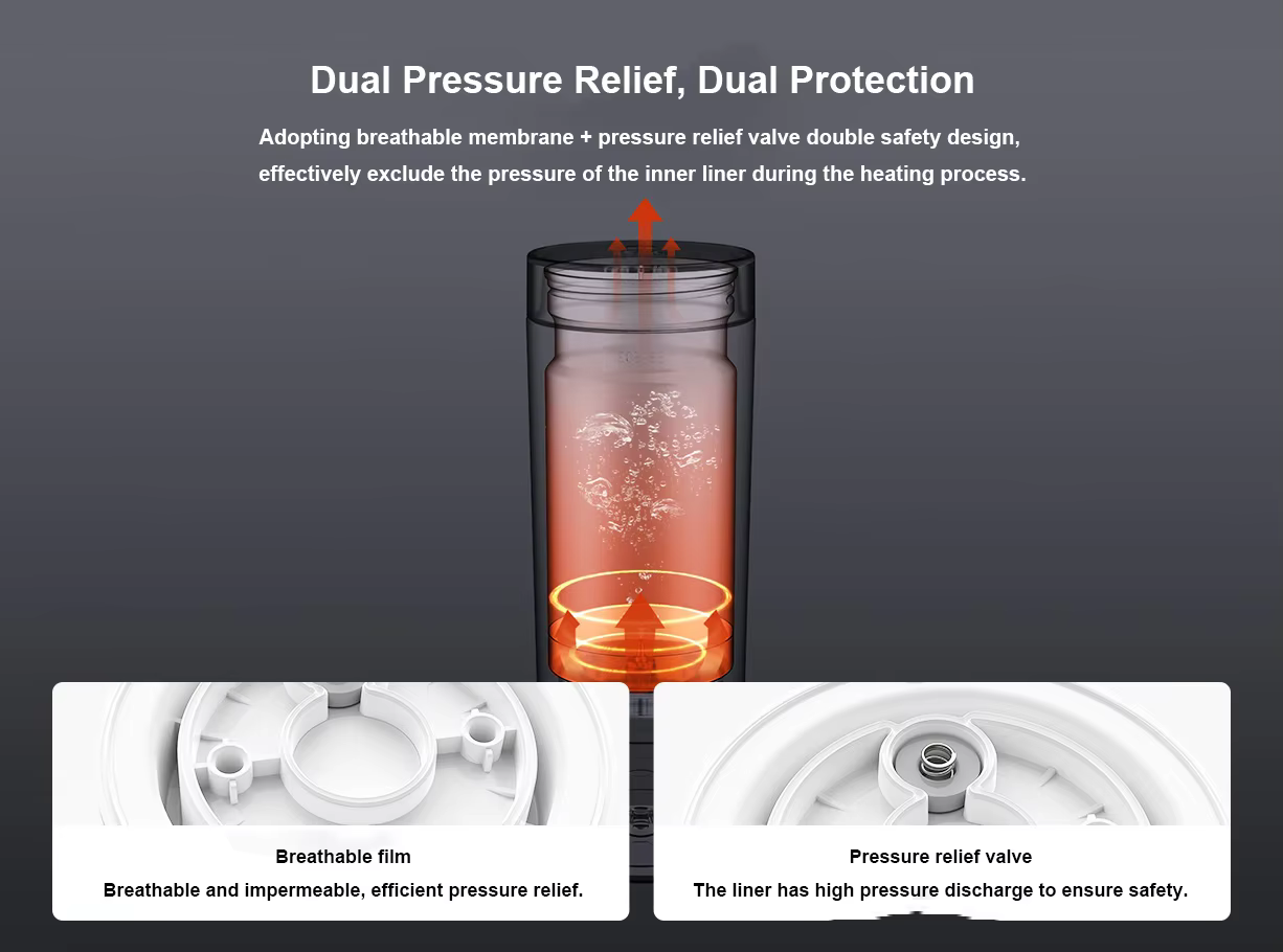 Stainless steel interior of Mi Portable Electric Cup 2