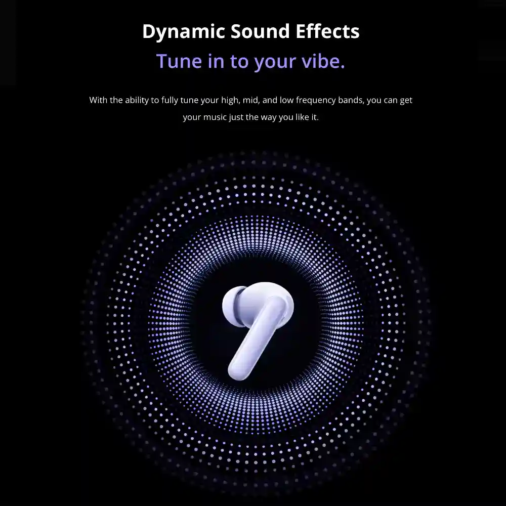 Fast charging feature of realme Buds T310 with 5 hours playback in 10 minutes.