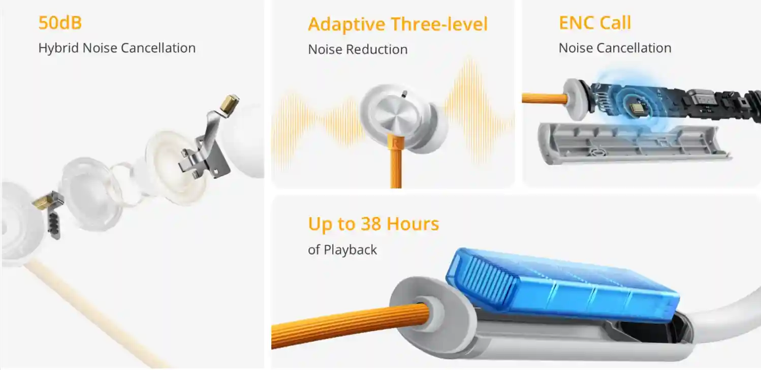 Side view of realme Buds Wireless 5 ANC