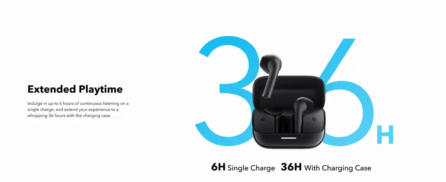Close-up of Soundcore K20i semi-in-ear design