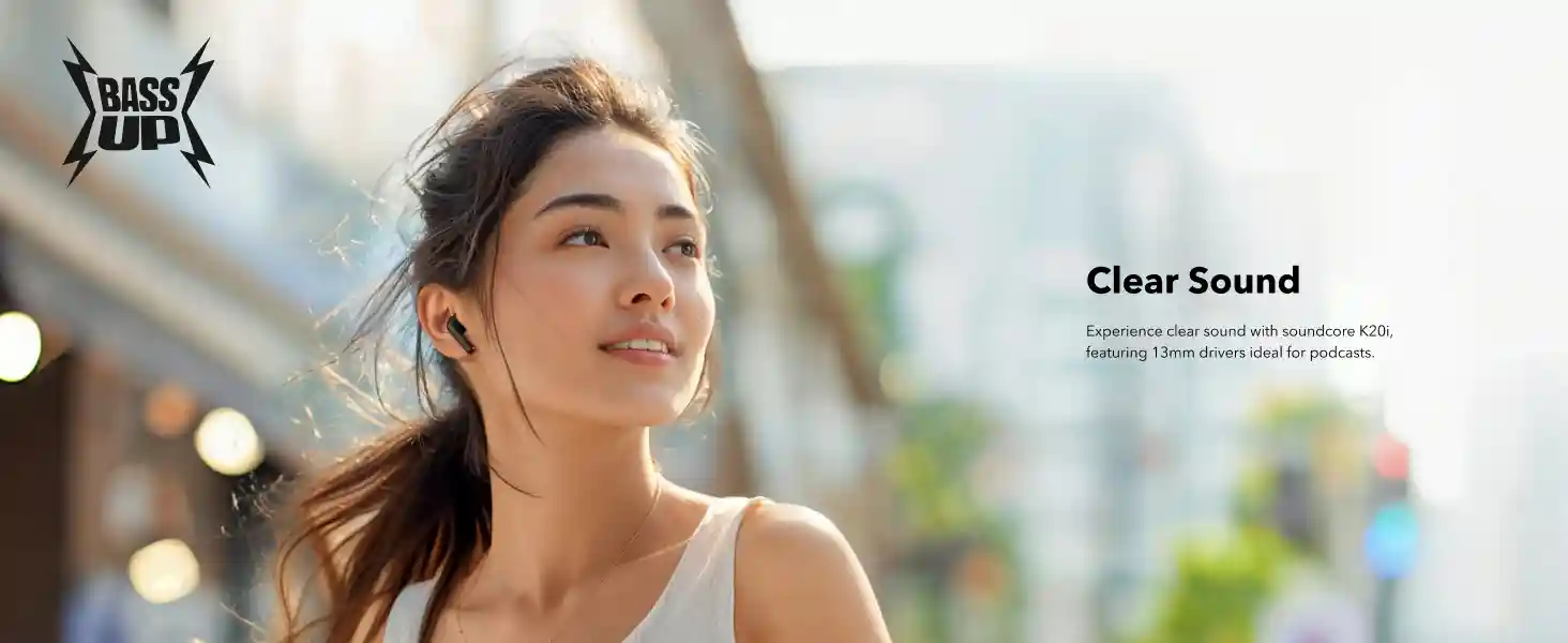 Soundcore K20i earbuds lightweight design for all-day comfort