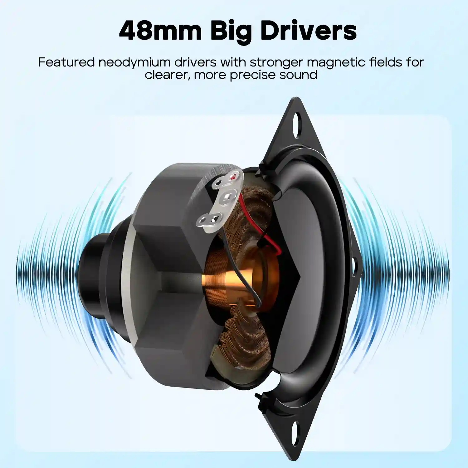 Tribit StormBox Mini showing 360° surround sound feature