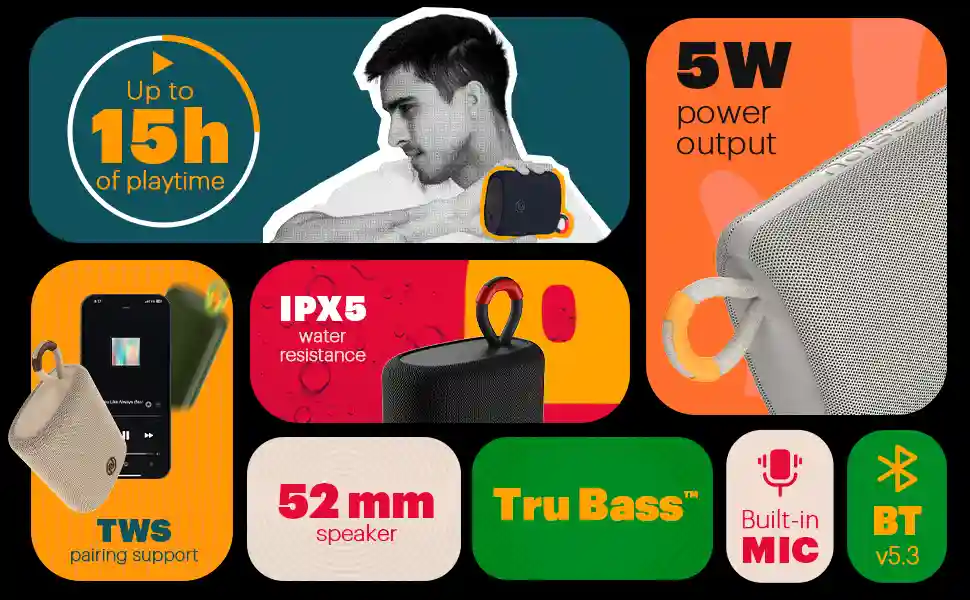 Noise Vibe 2 with 5W powerful sound