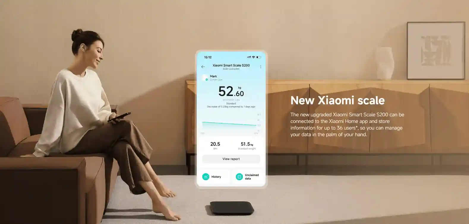 Xiaomi Smart Scale S200 high-precision sensor