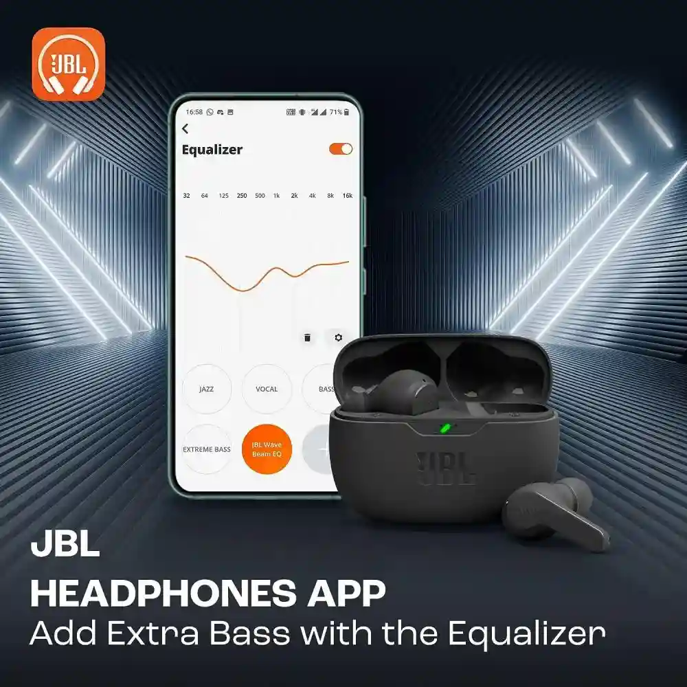 JBL Wave Beam with 32-hour battery life and quick charging