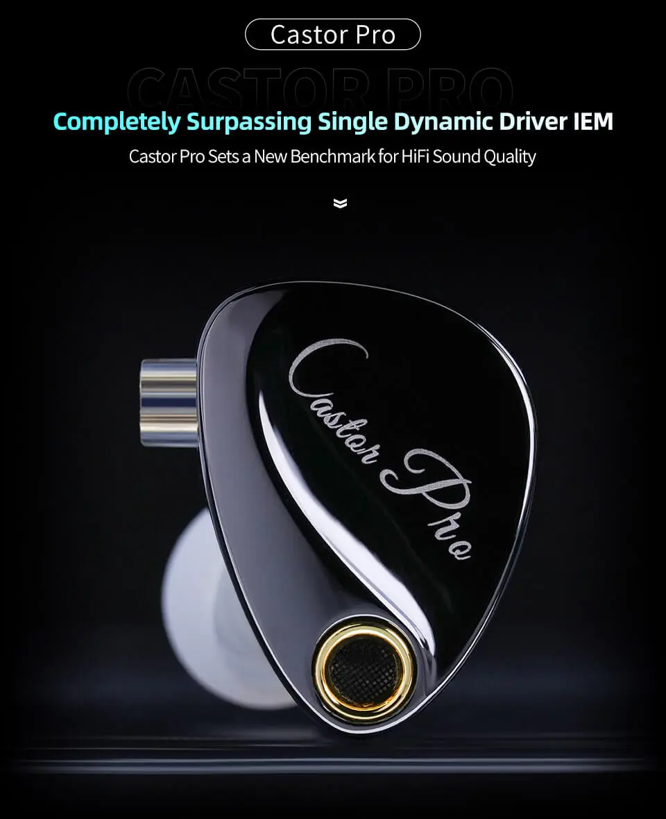 KZ Castor Pro dual-dynamic driver IEM with tunable sound settings