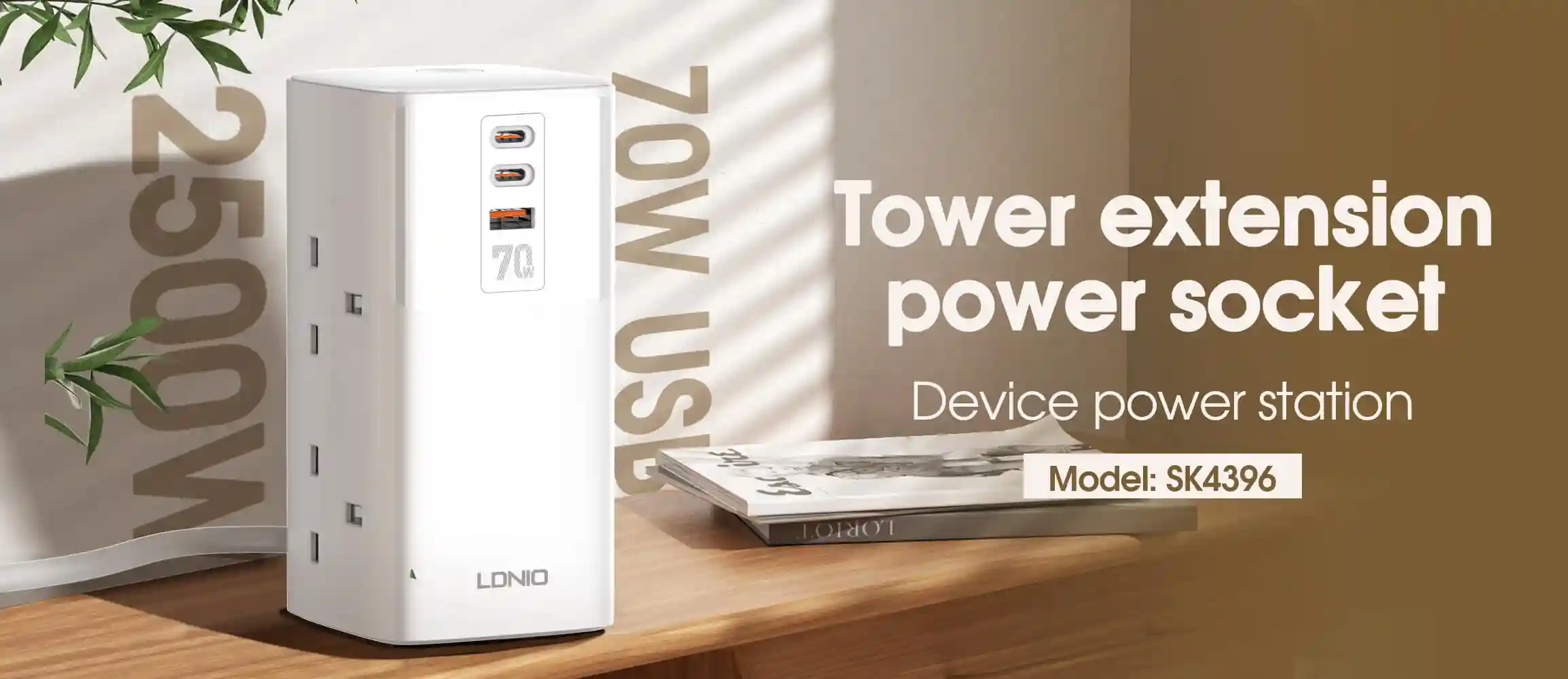 Bid farewell to frustratingly long charging times with the Ldnio SK4396's robust 70W total power output. 