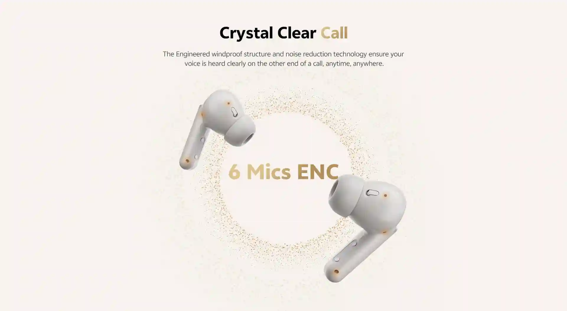 QCY Buds ANC HT15 earbuds with 45dB Adaptive Active Noise Cancellation (ANC)