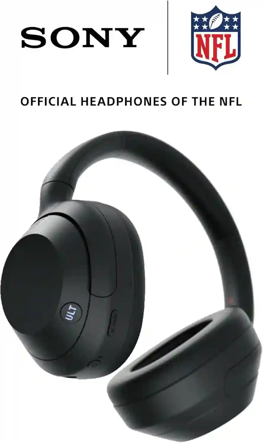 Sony ULT WEAR headphones, black, over-ear design.