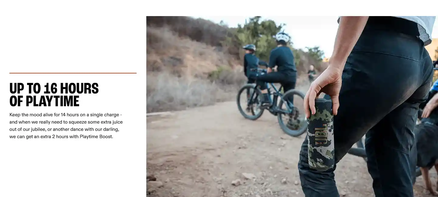 JBL Flip 7 IP68 waterproof and dustproof outdoor speaker