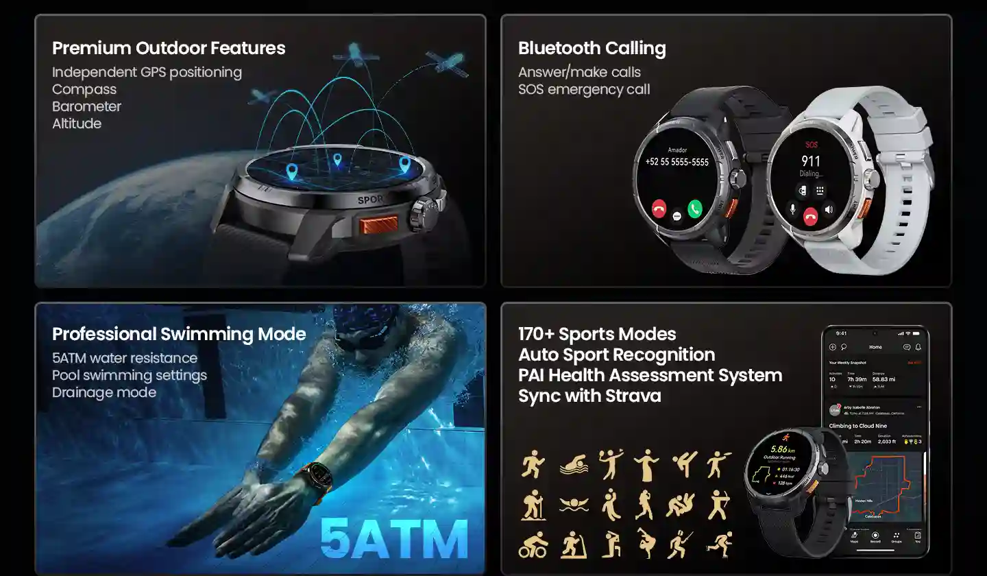Bluetooth calling interface on Haylou Solar Ultra watch